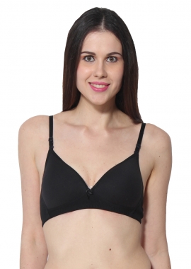 Prestitia Black Lightly Padded Bra Style By Prestitia